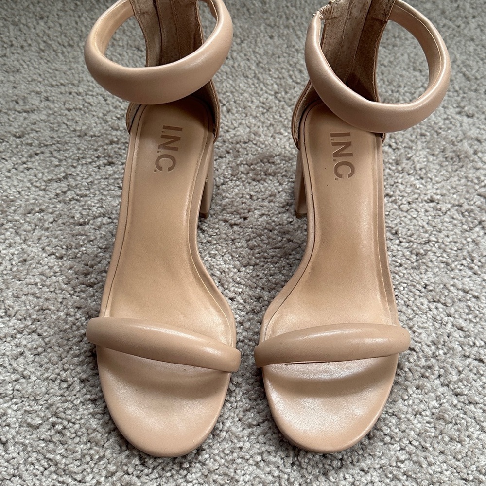 INC Women's Tan Heeled Sandals